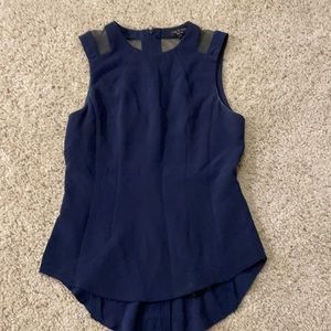 Rag and Bone Navy Peplum Top